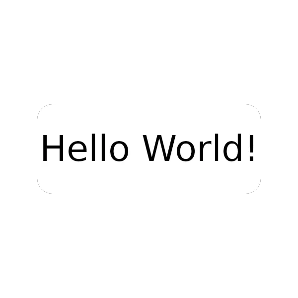 Image showing text nested inside a rectangle